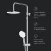 Душевая система Am.Pm X-Joy F0785A500 хром: смеситель с термостатом и изливом, стойка с верхним душем, ручной душ