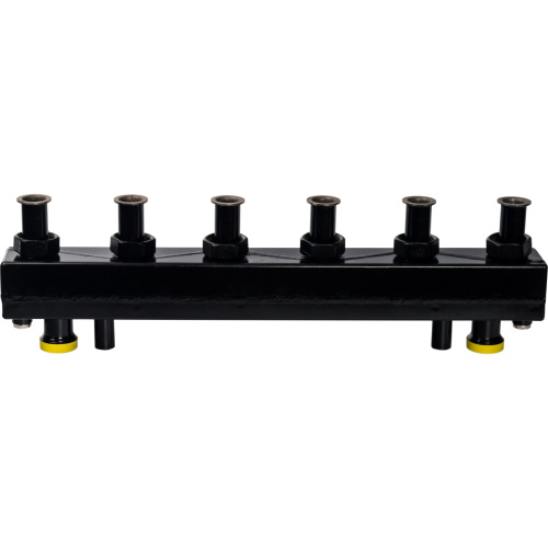 Стальной коллектор Stout DN20 с гидроразделителем, контуры 3 вверх, в теплоизоляции