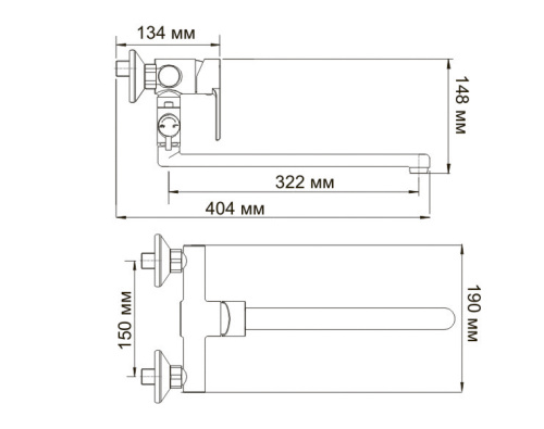 Смеситель WasserKraft Amper 2902L для ванны