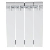 Биметаллический радиатор STOUT ALPHA 350 - 4 секции, боковое, белый RAL 9016