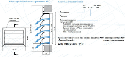 Инерционная решётка АГС 1000*500 Арктос