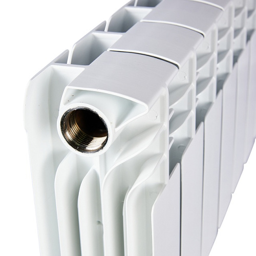 Биметаллический радиатор STOUT TITAN 200 - 14 секций, боковое, белый RAL 9016