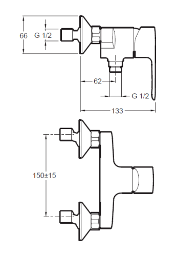 Смеситель для душа Jacob Delafon July E16029-4-CP Хром