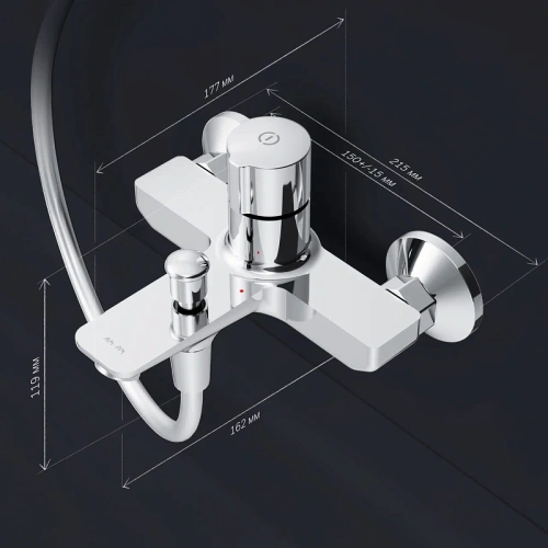 Смеситель для ванны AM.PM X-Joy F85A10500 TouchReel хром