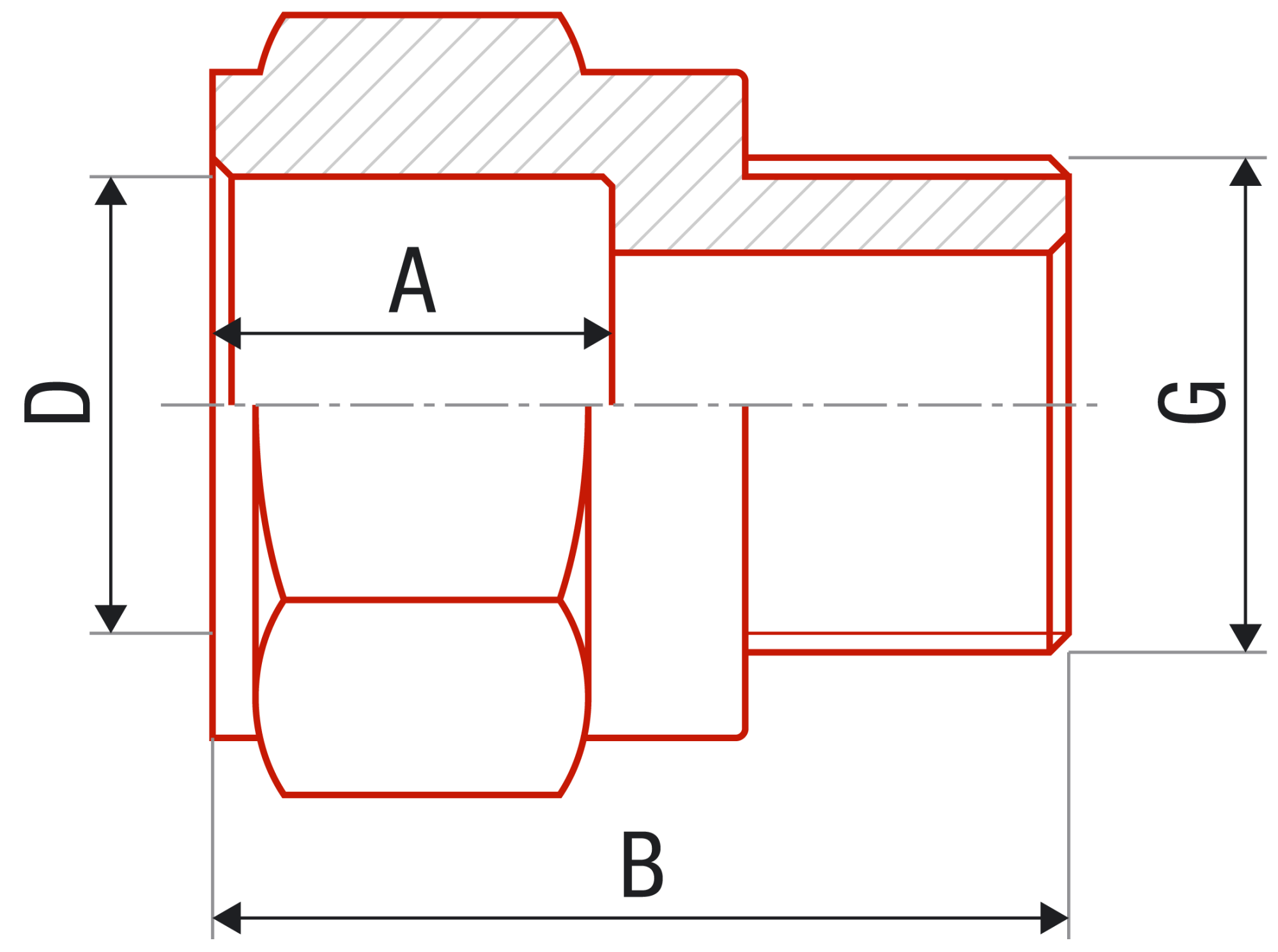 Соединитель FV-plast 32x1"Н с платиковой резьбой полипропилен AA213032001