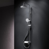 Душевая система Am.Pm X-Joy F0785A700 хром: смеситель полка с изливом, стойка с верхним душем, ручной душ