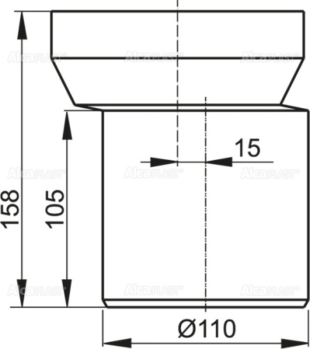 Насадка Alcaplast для унитаза эксцентрическая A92