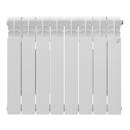 Алюминиевый радиатор Royal Thermo REVOLUTION A 500 - 8 секций, боковое, белый