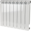 Биметаллический радиатор STOUT ALPHA 500 - 8 секций, боковое, белый RAL 9016