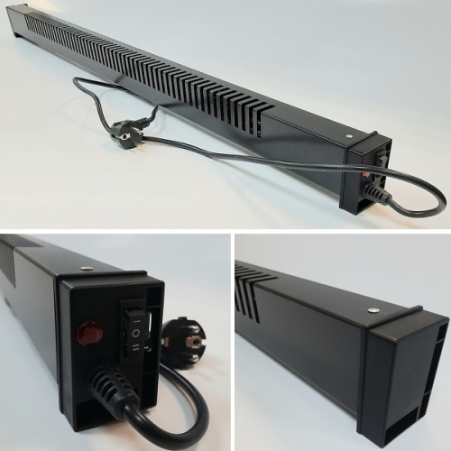 Плинтусный обогреватель Бриз Фиксированный БК200Ф Чёрный, Левый