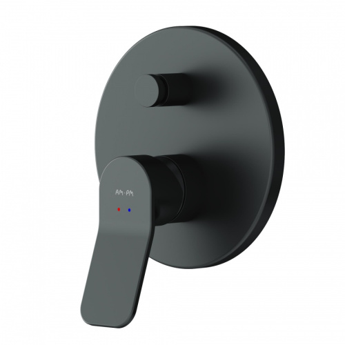 Встраиваемая душевая система Am.Pm X-Joy FB85A1RH02 черный: смеситель, верхний душ, ручной душ