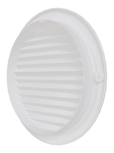 16РКС, Решетка вентиляционная круглая с пластиковой сеткой D200 вытяжная АБС с фланцем D160