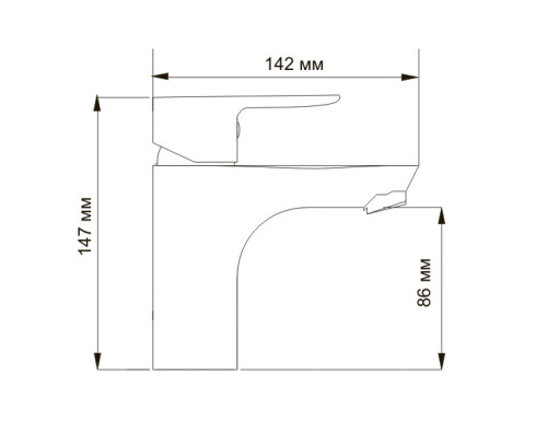 Смеситель WasserKraft Leine 3503 для раковины