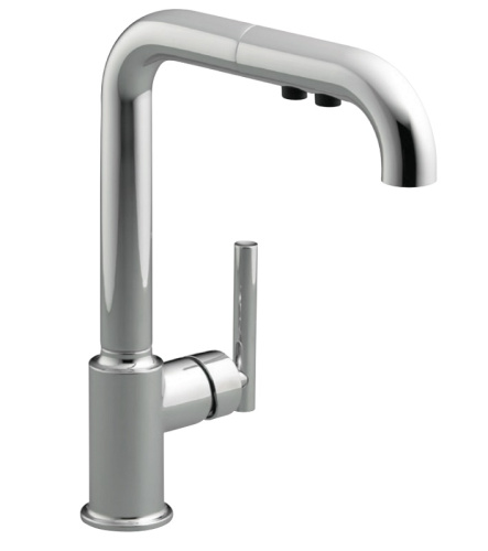 Смеситель для кухни Jacob Delafon Purist 7505D-CP хром, выдвижной излив