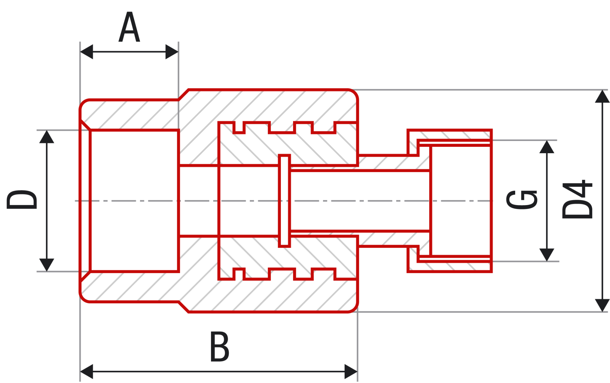 Соединитель с накидной гайкой FV-plast 16x1/2"В полипропилен AA223016012