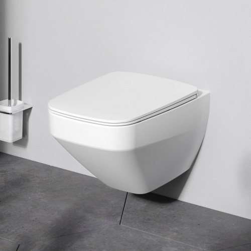 Подвесной унитаз Am.Pm Inspire V2.0 C50A1700MWSC белый матовый, FlashClean безободковый с сиденьем микролифт