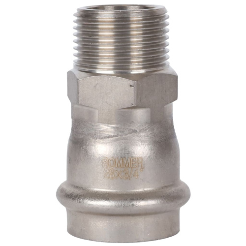 Соединитель ВПр-НР 28x3/4" пресс, нержавеющая сталь Rommer