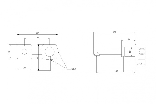 Смеситель для раковины ABBER Emotion AF8812W скрытого монтажа, белый