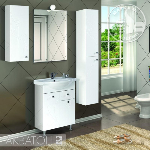 Пенал для ванной Акватон Лиана левый, белый 1A163003LL01L