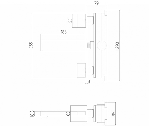 Смеситель для раковины ABBER Daheim AF82122NG скрытого монтажа, никель