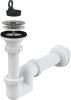 Сифон для раковины Alcaplast S-образный Dy 40 мм с нержавеющей решеткой Dy 63 мм A412