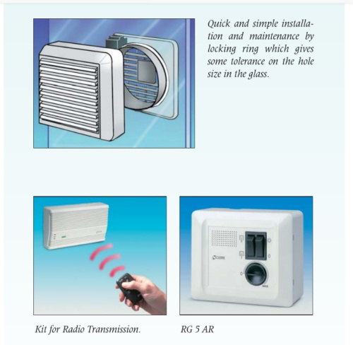 Вентилятор оконный VENTILOR 25/10 AR O.ERRE реверсивный, с автоматическими жалюзи