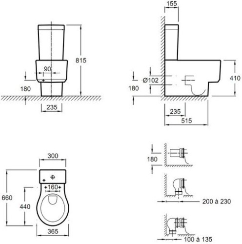 Чаша напольного унитаза Jacob Delafon Formilia 4449K-00 белый 365х410х660